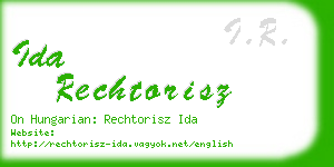 ida rechtorisz business card